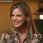 Natalie Morales’ pink tropical print shirt on CBS Mornings