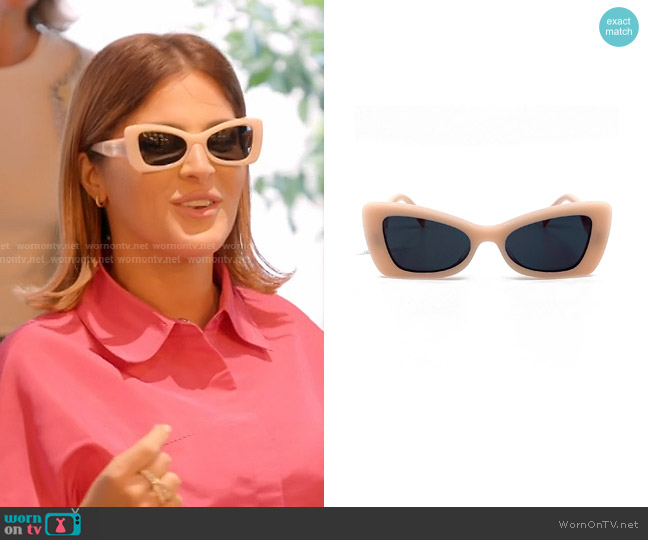 Celine CL40236I Sunglasses in Pink worn by Stephanie Shojaee (Stephanie Shojaee) on The Real Housewives of Miami