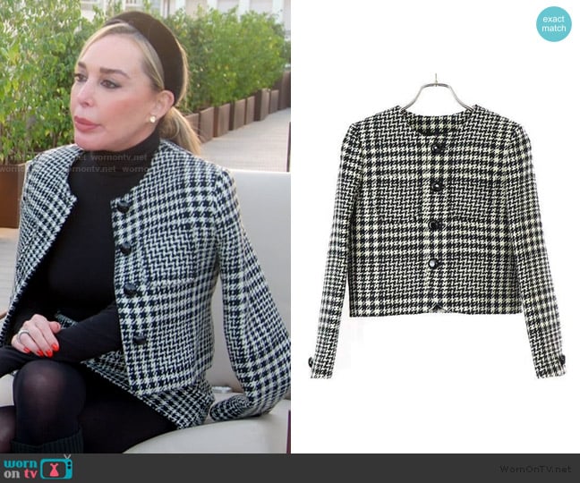 Celine Verneuil Jacket Wool Tweed Jacket worn by Marysol Patton (Marysol Patton) on The Real Housewives of Miami