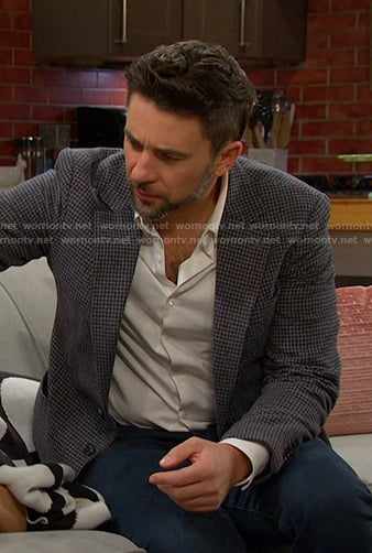 Chad's grey houndstooth blazer on Days of our Lives