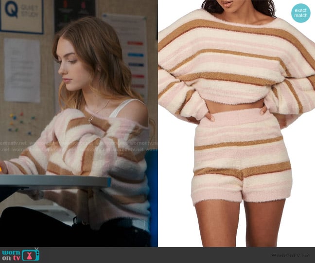 Charlie Holliday Tellow Striped Sweater worn by Paige (Madison Brydges) on My Life with the Walter Boys
