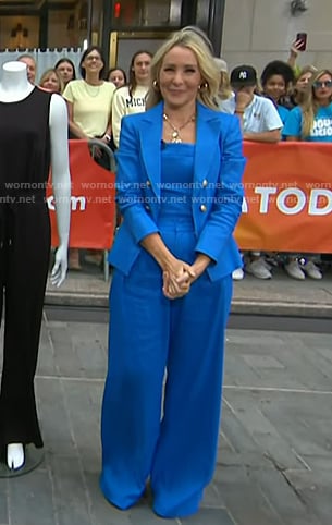 Chassie's blue blazer and wide-leg pants on Today