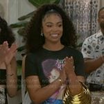 Chelsea’s blue metallic mini skirt on Beyond the Gates