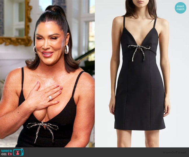 Emily’s bow embellished confessional dress on RHOC