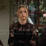 Claire’s black lace dress on The Young and the Restless