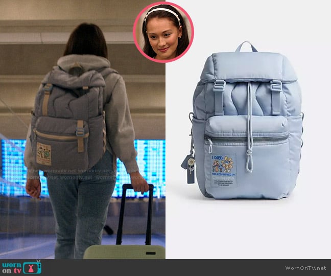 Coachtopia x The Summer I Turned Pretty Loop Backpack worn by Belly Conklin (Lola Tung) on The Summer I Turned Pretty