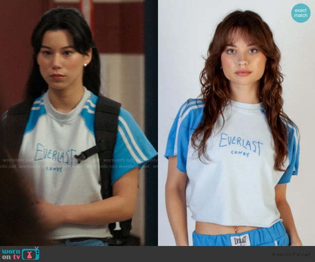 Coney Island Picnic X Everlast Retro Cropped Raglan Tee worn by Kiley (Mya Lowe) on My Life with the Walter Boys