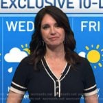 Maria’s black contrast trim knit dress on Today