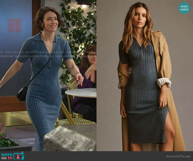 Daily Practice by Anthropologie Morris Sweater Midi Dress worn by Sarah Horton (Linsey Godfrey) on Days of our Lives
