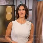 Dana Jacobson’s floral applique dress on CBS Mornings