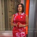Dana Jacobson’s red floral dress on CBS Mornings