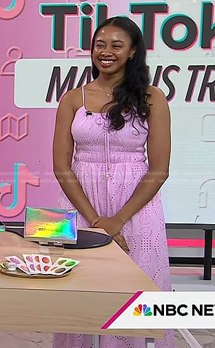 Dana Samuel’s pink eyelet dress on Today
