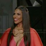 Dani’s red pleated cropped top on Beyond the Gates