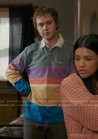 Danny's multicolor rugby polo shirt on My Life with the Walter Boys