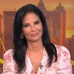 Darlene’s pink floral v-neck dress on Today