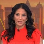 Darlene’s red puff sleeve dress on Today
