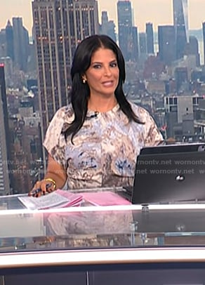 Darlene's marble print dress on Today