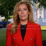 Debra Alfarone’s red blazer on CBS Mornings