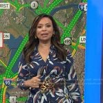 Adelle’s navy floral dress on Today