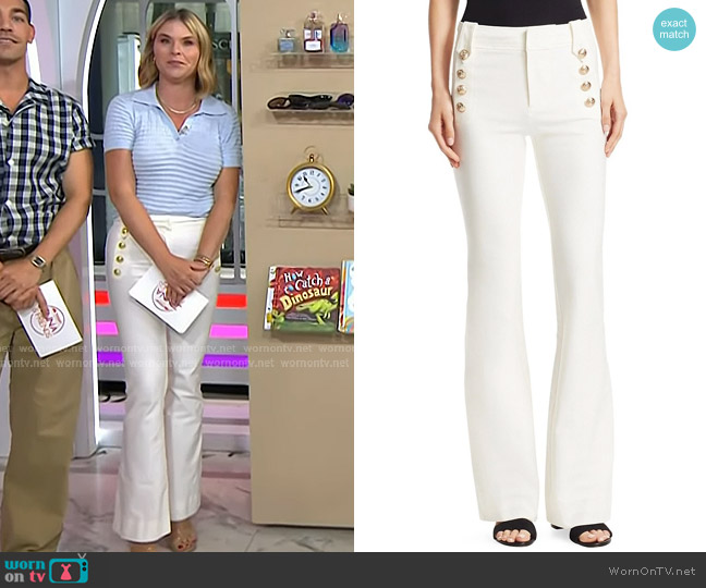 Derek Lam 10 Crosby Robertson Flare Pants worn by Jenna Bush Hager on Today