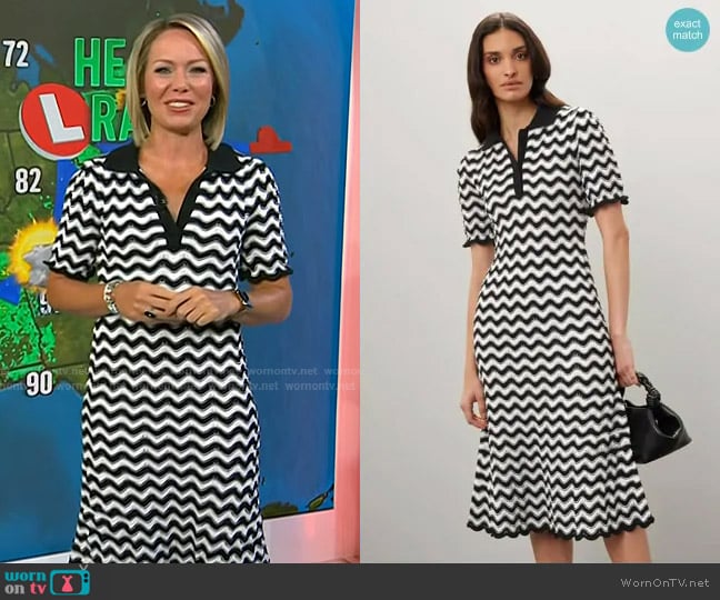Derek Lam 10 Crosby Wavy Stripe Knit Dress worn by Dylan Dreyer on Today