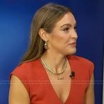 Emily’s red wrap top on Access Hollywood