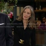 Diane’s black top with gold detail on The Young and the Restless