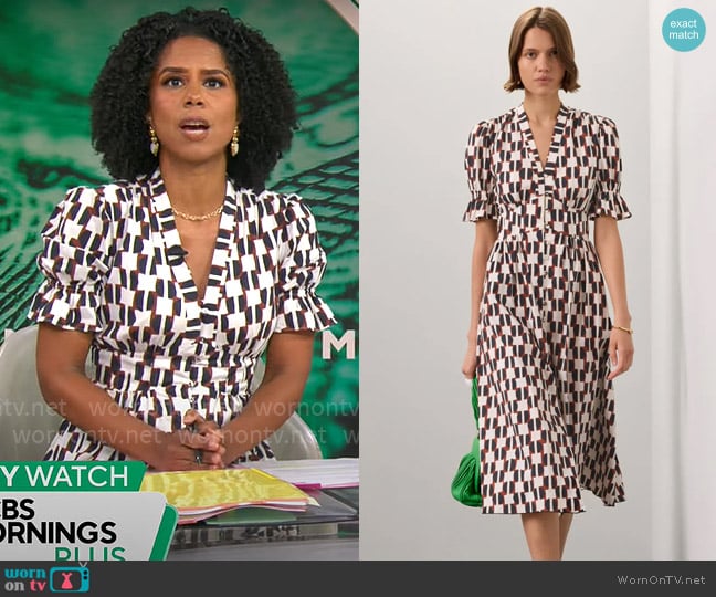 Diane von Furstenberg Erica Dress worn by Adriana Diaz on CBS Mornings