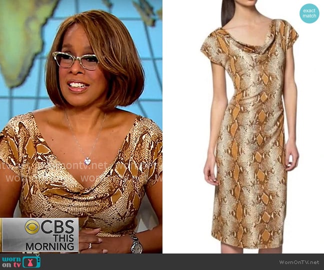 Diane von Furstenberg Zeke Dress worn by Gayle King on CBS Mornings