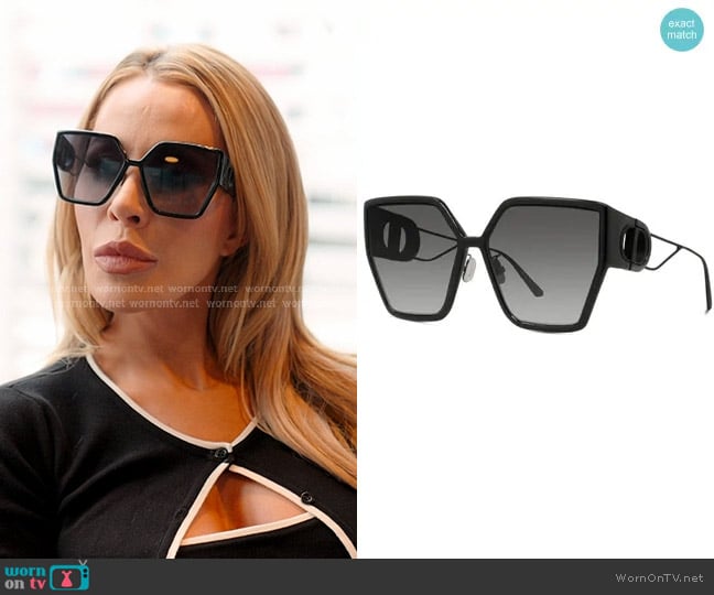 Dior 30Montaigne BU Sunglasses worn by Lisa Hochstein (Lisa Hochstein) on The Real Housewives of Miami