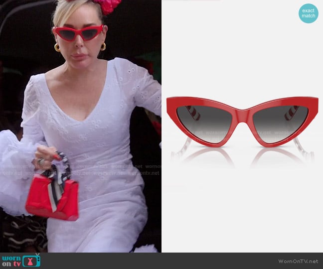 Dolce & Gabbana DG 4439 Sunglasses in Red worn by Marysol Patton (Marysol Patton) on The Real Housewives of Miami