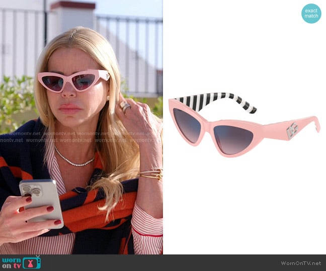 Dolce & Gabbana DG4439 Cateye Sunglasses worn by Alexia Echevarria (Alexia Echevarria) on The Real Housewives of Miami