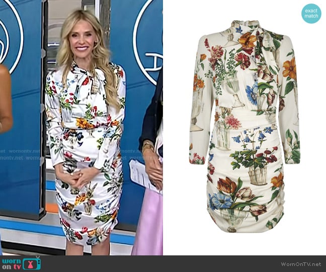 Dolce & Gabbana Printed Stretch Silk Ruched Mini Dress worn by Dr. Marnie B. Nussbaum on Today
