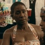 Dolly’s floral print halter neck dress on The Chi