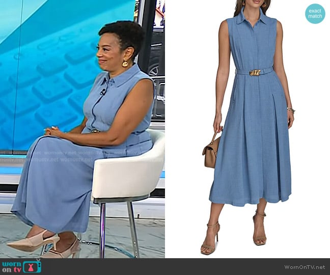 Donna Karan Belted Classic Shirt Dress worn by Sharon Epperson on Today