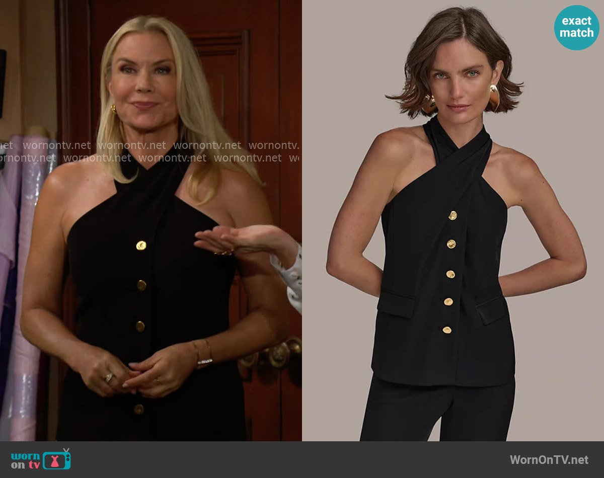 Donna Karan Halter Vest worn by Brooke Logan (Katherine Kelly Lang) on The Bold and the Beautiful