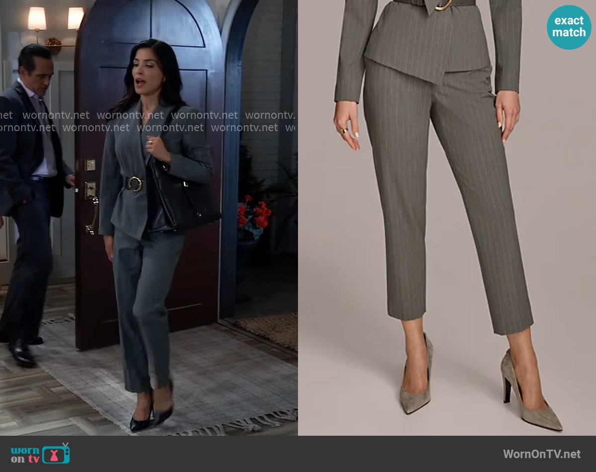 Donna Karan Slim Leg Ankle Pant worn by Justine Turner (Nazneen Contractor) on General Hospital
