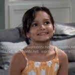 Donna’s orange floral jumpsuit on General Hospital