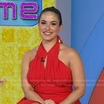 Donna’s red keyhole mini dress on Today