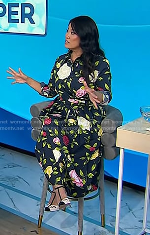 Dr. Pimple Popper’s black floral dress on Today