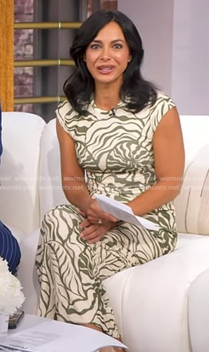 Dr. Tara Narula’s green print dress on Good Morning America