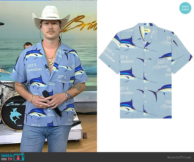 Duvin Design Marlin Leisure Stretch Button Up Shirt worn by Brian Kelley on Today