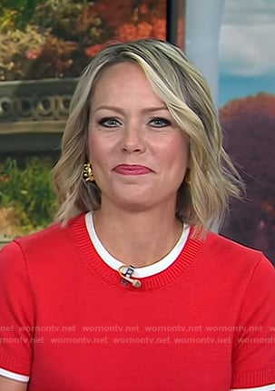 Dylan's gold tear drop earrings on Today