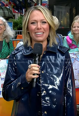 Dylan’s navy rain coat on Today