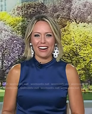 Dylan’s white statement drop earrings on Today