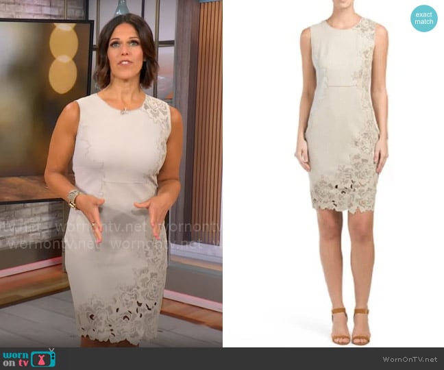 Elie Tahari Avital Sheath Dress worn by Dana Jacobson on CBS Mornings