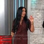 Elizabeth Werner’s red chain print dress on CBS Mornings