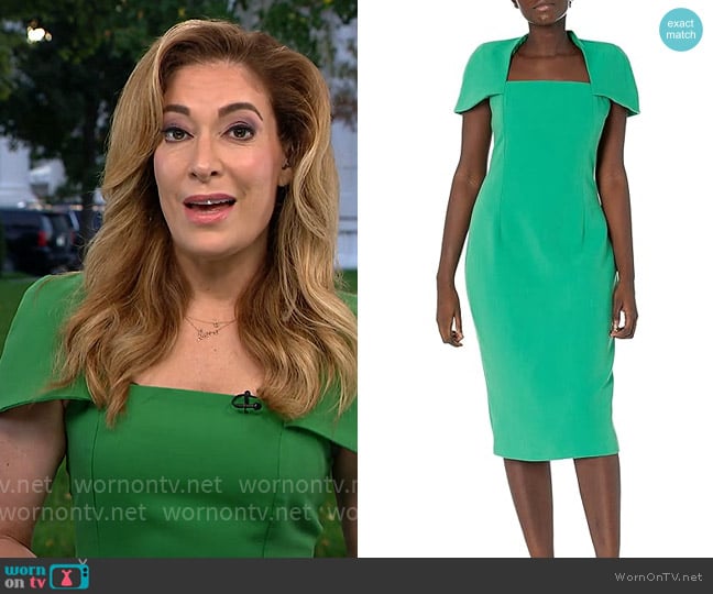 Elliatt Emerald Vera Dress worn by Debra Alfarone on CBS Mornings