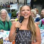 Ariana Madix’s grey embellished strapless top and skirt on Today