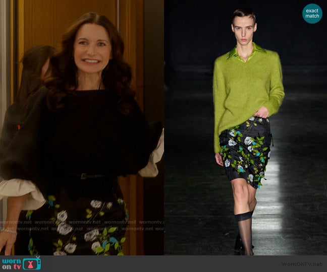 Emilia Wickstead 2024 Fall Winter Collection worn by Charlotte York (Kristin Davis) on And Just Like That